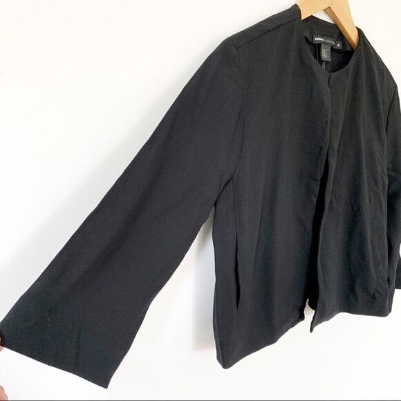 DKNY Essential Black Wool Open Style Blazer Sz 6 - Picture 2 of 6